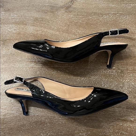 Karl Lagerfeld Lily Patent Leather Slingback - Picture 3 of 8